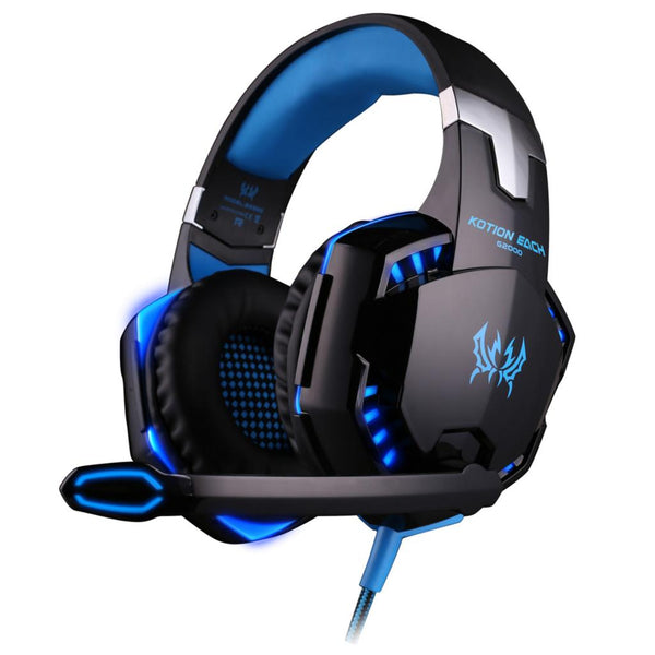 EACH G2000 Pro Game Gaming Headset 3.5mm LED Stereo PC Headphone Microphone Stereo Bass LED Light