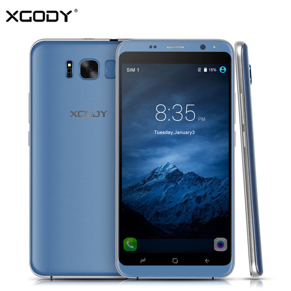 XGODY D19 3G Smartphone Android 5.1 5.5 Inch Quad Core 1GB RAM 8GB ROM 5MP Dual SIM Unlocked Cell Phones GPS WiFi Telefon