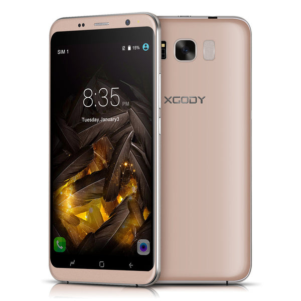 XGODY D19 3G Smartphone Android 5.1 5.5 Inch Quad Core 1GB RAM 8GB ROM 5MP Dual SIM Unlocked Cell Phones GPS WiFi Telefon