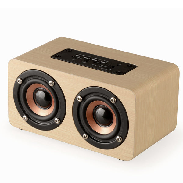 TOPROAD Wireless Bluetooth Speaker Wood Portable Audio HiFi Home Theatre Sound Receiver Stereo Music Subwoofer Computer Speakers