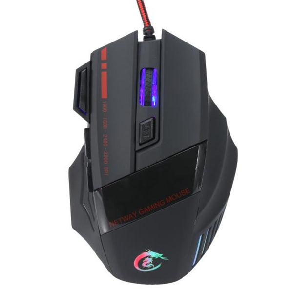 3200 DPI 7D LED Optical USB Wired PRO Game Mouse For PC Laptop Gaming