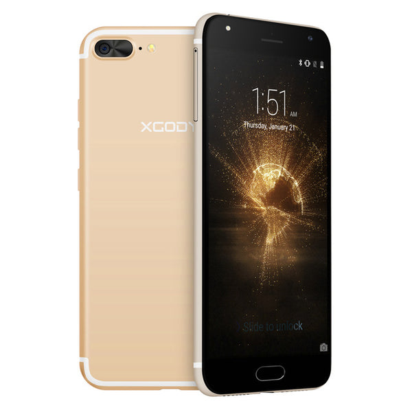 XGODY D11 5.5" 3G Smartphone Android 5.1 MTK6580 Quad Core 1GB RAM 16GB ROM 1280*720 HD 8MP Dual SIM Mobile Cell Phones GPS WiFi