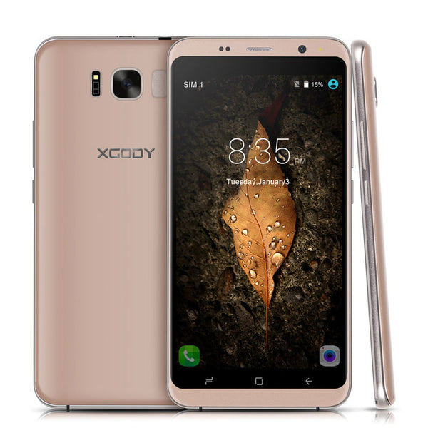 XGODY D19 Smartphone 5.5 Inch 1GB RAM 8GB ROM Quad Core Android 5.1 WiFi Dual SIM Telefone Celulars WCDMA 3G Cheap Cell Phones