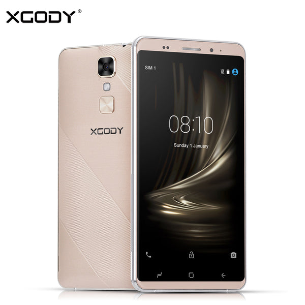 Ship From Spain XGODY D17 Smartphone Android 5.1 5.5 Inch 1GB RAM 16GB ROM Quad Core 8MP GPS Dual Sim 3G Unlocked Cell Phones
